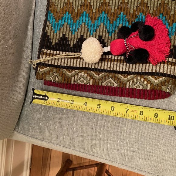 Roberta Freyman Patterned Clutch with Tassel - Picture 3 of 5